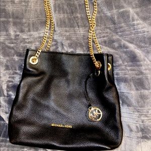 Black Leather MK Purse